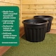 image 3 of Wham Vista 3 x 60cm Round Plastic Garden Planters | Black | Slate/Black