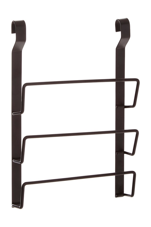 image 1 of Sorello Matt Black Hanging Pan Lid Rack | Black