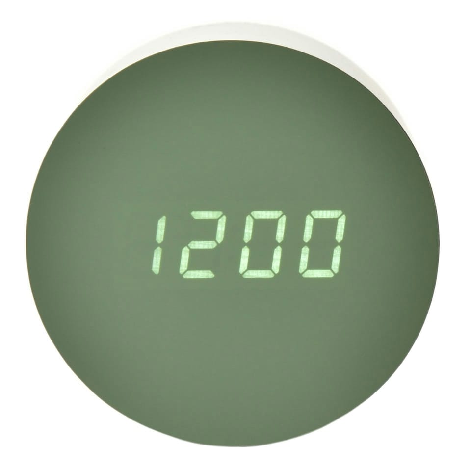 image 1 of Interval LED Alarm Clock - Green Green