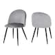 image 1 of Set of 4 Marlow Velvet Dining Chairs Grey