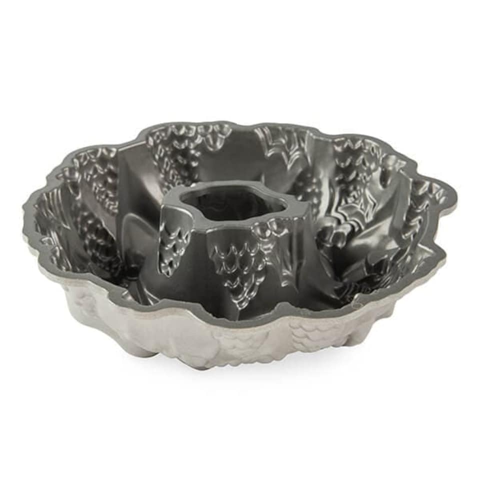image 1 of Nordic Ware Silver Holiday Wreath Bundt Pan