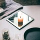 image 2 of Mirror Candle Plate - Medium | White | Square | 1