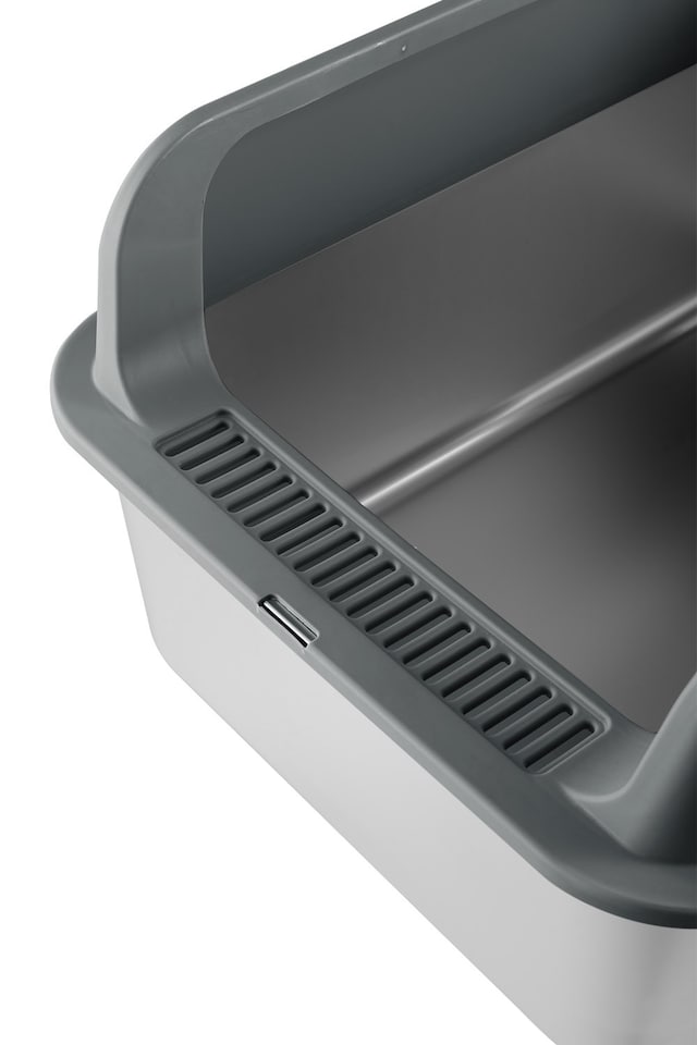 image 1 of Living and Home Semi-Closed Anti-Splash Cat Litter Box Pet Toilet | Grey