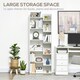 image 4 of HOMCOM 6-Tier Bookshelf Freestanding Decorative Storage Shelves for Home White