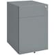 image 1 of Vinsetto 3-Drawer Mobile Filing Cabinet, Steel Lockable File Cabinet for A4, Legal, Letter, Compact Under Desk Storage Unit with Pre-Assembled Body Except Wheels for Home Office, 39 x 48 x 59cm, Grey