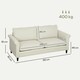 image 3 of HOMCOM Modern 3 Seater Sofa for Living Room, Fabric Couch Settee, Cream Cream | Cream
