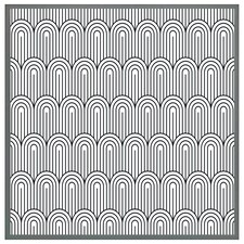 Geometric curves (Picture Frame) Grey | L