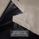 image 3 of Beige Eyelet Total Blackout Thermal Curtains - 46 x 63 Inch Drop - 2 Panel | Cream | One Size