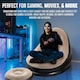 image 4 of 2pc Single Inflatable Air Sofa Chair & Footrest Blow Up Lounger Chair