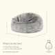 image 6 of Fluffy Giant Bean Bag Chair Adult - Grey with Bean Bag Filling | Grey | Arctic Wolf Grey | 1