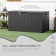 image 6 of Outsunny 336 Litre Rolling Outdoor Garden Storage Box, Plastic Container, Black