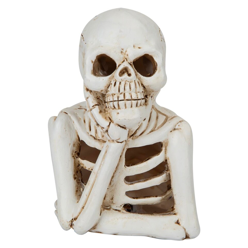 image 1 of PMS Halloween LED Skeleton Decoration Tray, White - 13 x 9 cm