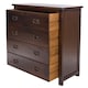 image 6 of Boston 4 Drawer Chest - Rich Dark Brown Lacquer Solid Wood Bedroom Storage with Brass Handles | Brown | Brown | 1