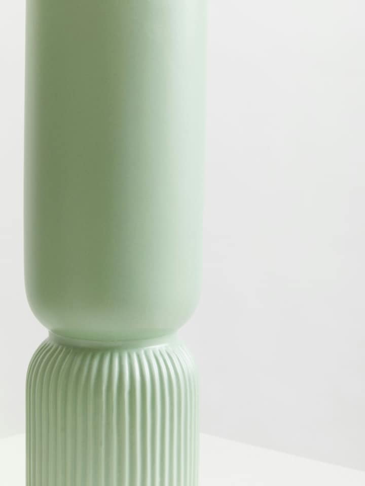 image 1 of Orsina Sturdy Ceramic Design Sage Green Vase, Spacious Flower Ceramic Vase, Lightweight Vase For Artificial Flowers