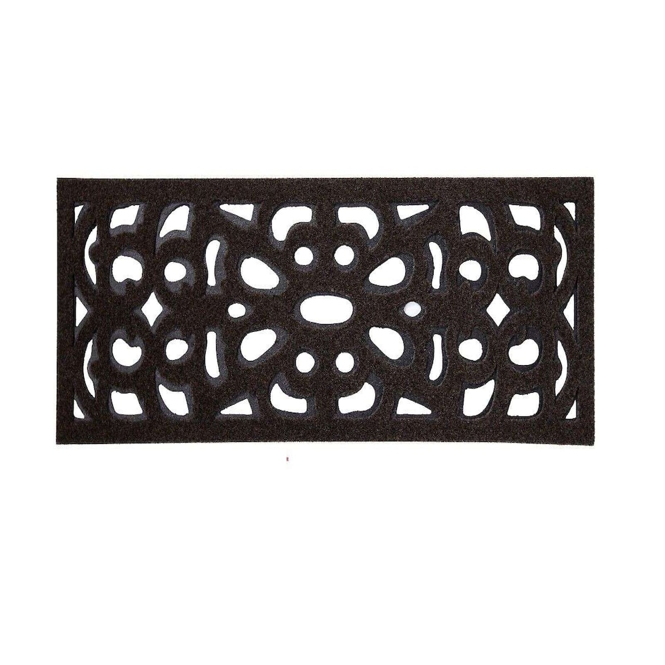 image 1 of Nicoman Victorian Style Outdoor Step Mat Brown 75 x 25cm