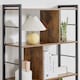 image 9 of HOMCOM Industrial Storage Unit, 5 Tiers Bookcase with Open Compartments for Office Living Room, Bedroom, Rustic Brown and Black