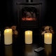 image 5 of Set of 3 Battery Operated Flickering LED Candle Christmas Decoration with Timer