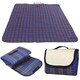 image 1 of Marco Paul Blue Chequered Picnic Blanket 150cm Blue