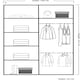 image 3 of Modern Geometric Mirror Sliding Door Wardrobe 180cm | White/Black/Grey 2-Door Bedroom Cabinet Grey | Grey180cm