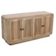 image 2 of Hudson Carved 4 Doors Large Sideboard - Mango Wood - L45 x W163 x H80 cm | Brown