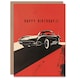 image 1 of Sports Car Bold Red White High Contrast Man Him Birthday Card