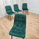 image 3 of Dining Chairs Set Of 4 Green Tufted Chairs Velvet Chairs, Soft Padded Seat Living Room Chairs , Kitchen Chairs, Dining Room
