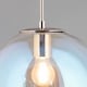 image 5 of BHS Petro Iridescent Glass Ceiling Pendant, Nickel