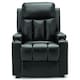 image 2 of Studio Bonded Leather Recliner w Drink Holders Sofa Chair (Black)
