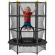 image 1 of HOMCOM 4.6FT Kids Trampoline with Safety Enclosure for Ages 3-10 Years Black