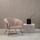 image 3 of Interiors by Premier Mink Velvet Chair, Comfy Mink Outdoor Metal Legs Velvet Chair, Effortless Cleaning Velvet Chair