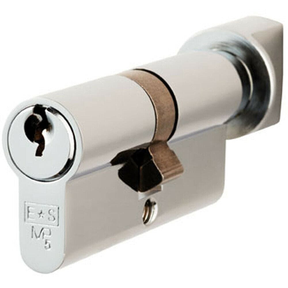 Loops 70mm EURO Cylinder & Thumbturn Lock Keyed to Differ 5 Pin Polished Chrome