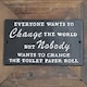 image 2 of Gifts Direct 2 U Metal Wall Sign Change The World
