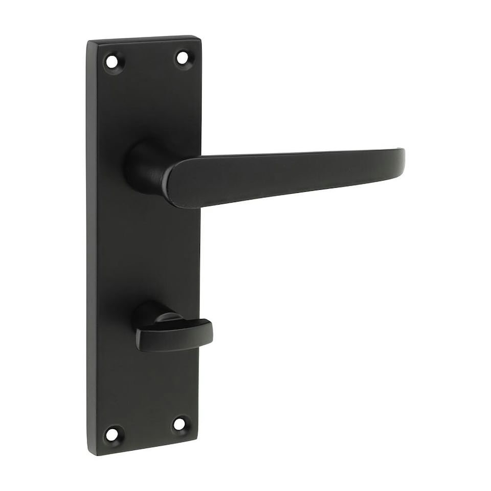 image 1 of Timco - Victorian Straight Bathroom Handles  - Matt Black (Size 152 x 43 - 2 Pieces) | Black