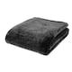 image 4 of Catherine Lansfield Extra Large Raschel Velvet Touch Blanket Throw | Black
