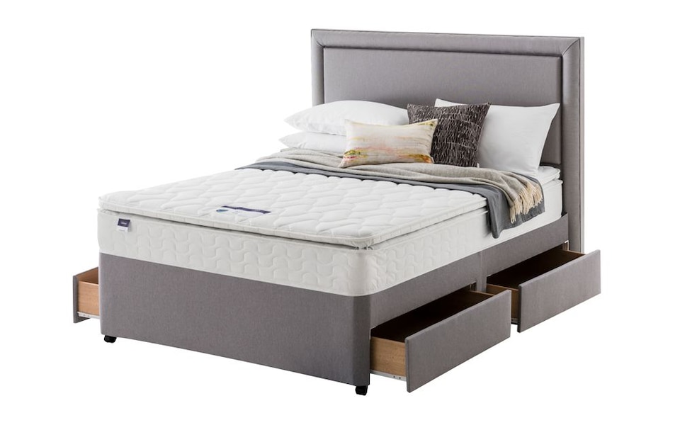 image 1 of Silentnight Miracoil Pillow Top Mattress King Size | White | 1