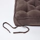 image 6 of Homescapes Chocolate Brown Faux Suede Dining Chair Booster Cushion Brown