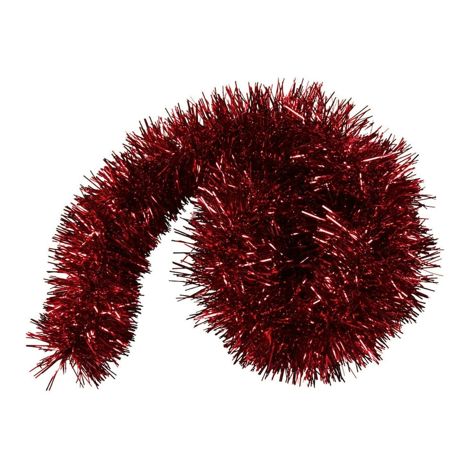 image 1 of 16Pcs Red Tinsel Tree Decorations 1.8m