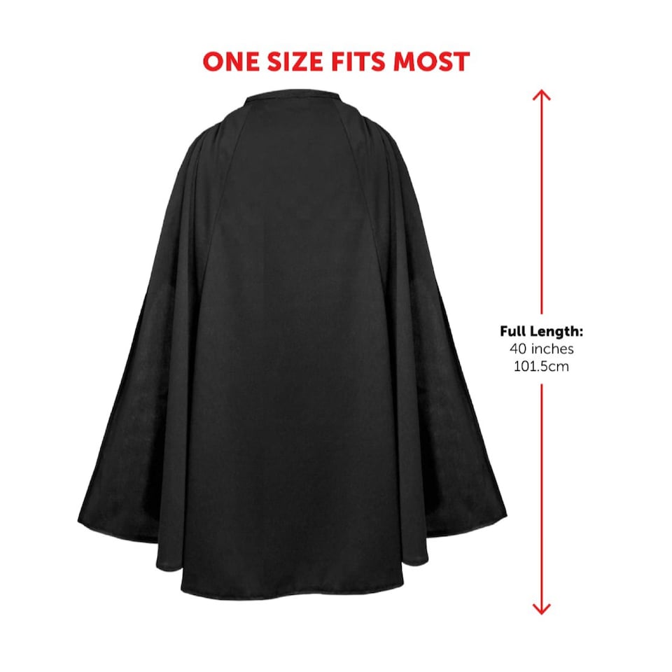 image 1 of Burger Burglar Costume 6 Pcs with Black Cape | Multi | S