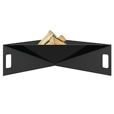 Primrose Steel Triangle Pyramid Outdoor Black Fire Bowl Pit 79cm