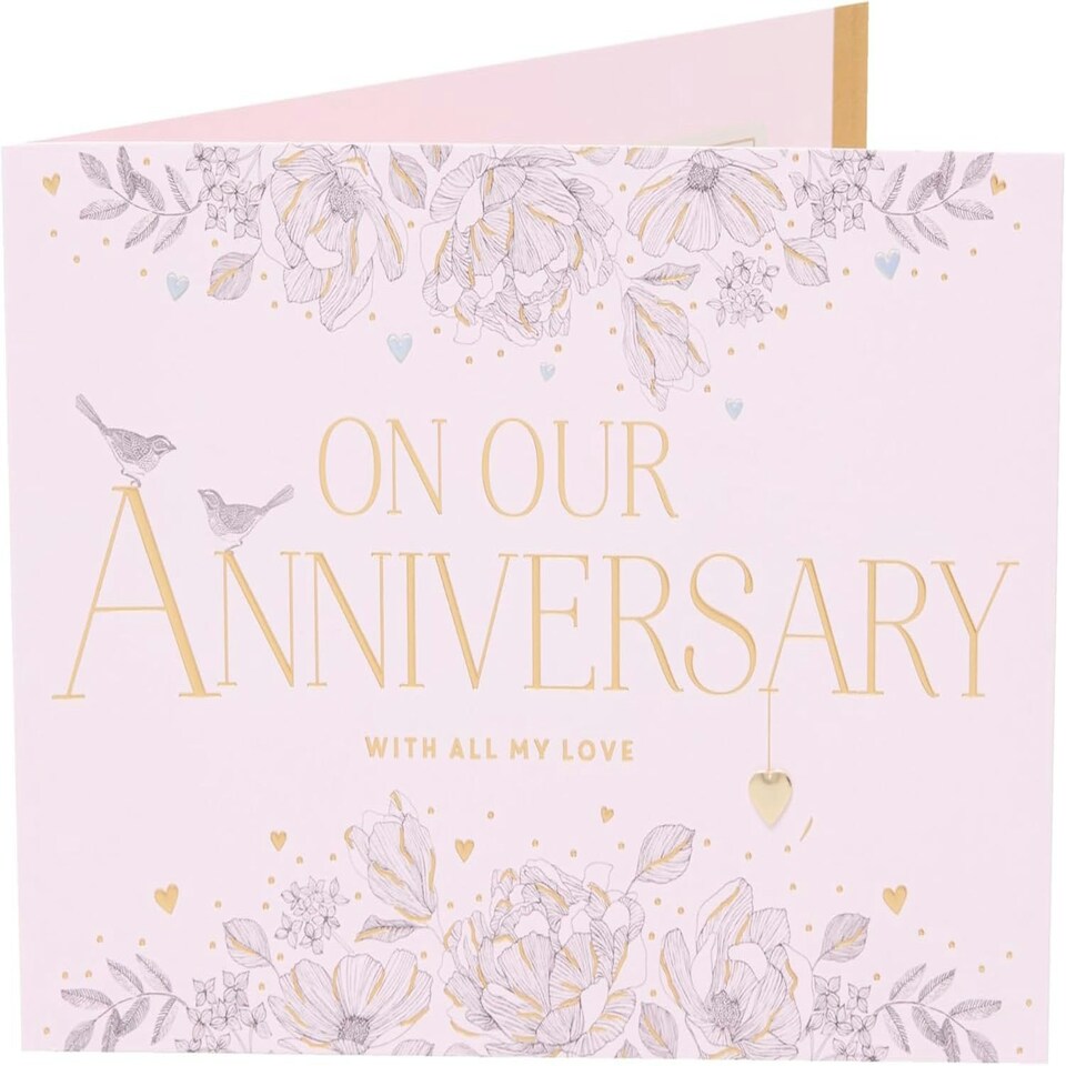 image 1 of Love Design Anniversary Card with Heartfelt Message
