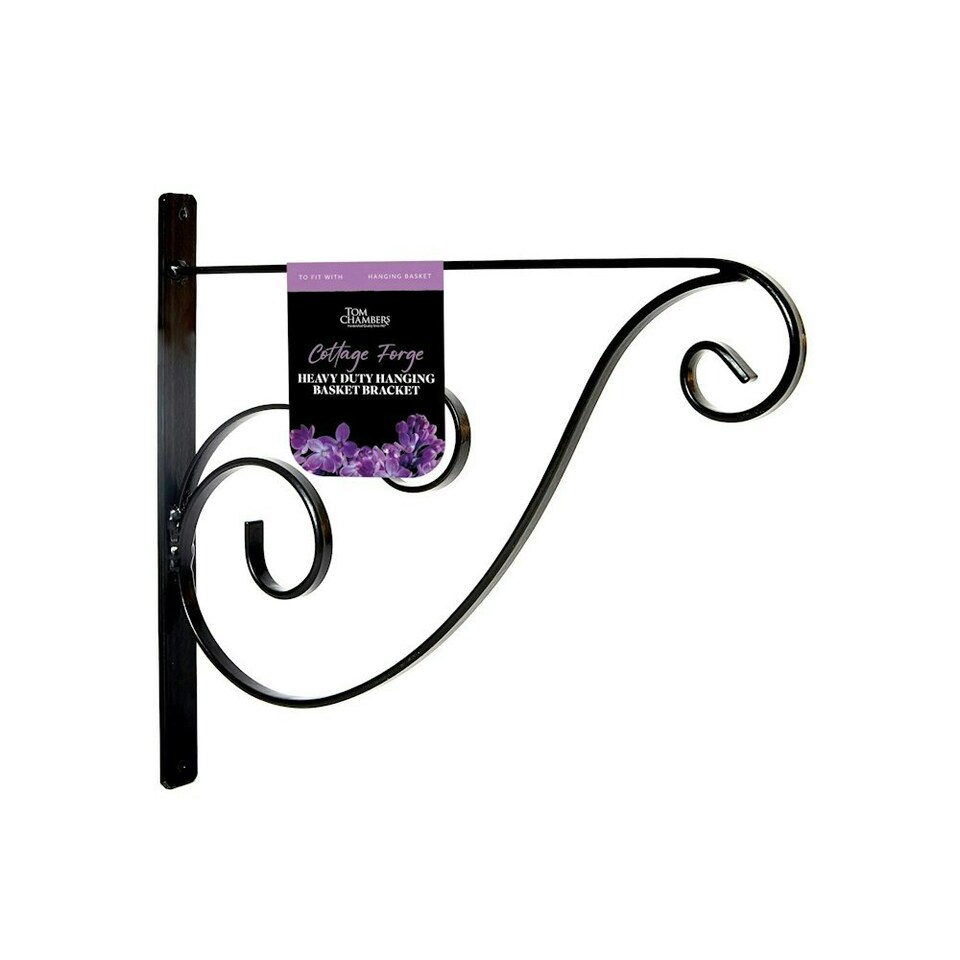 Hanging Basket Cottage Forge Bracket - Black 30cm