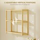 image 6 of HOMCOM 3-Tier Bamboo Adjustable Bathroom Storage Shelf, Natural
