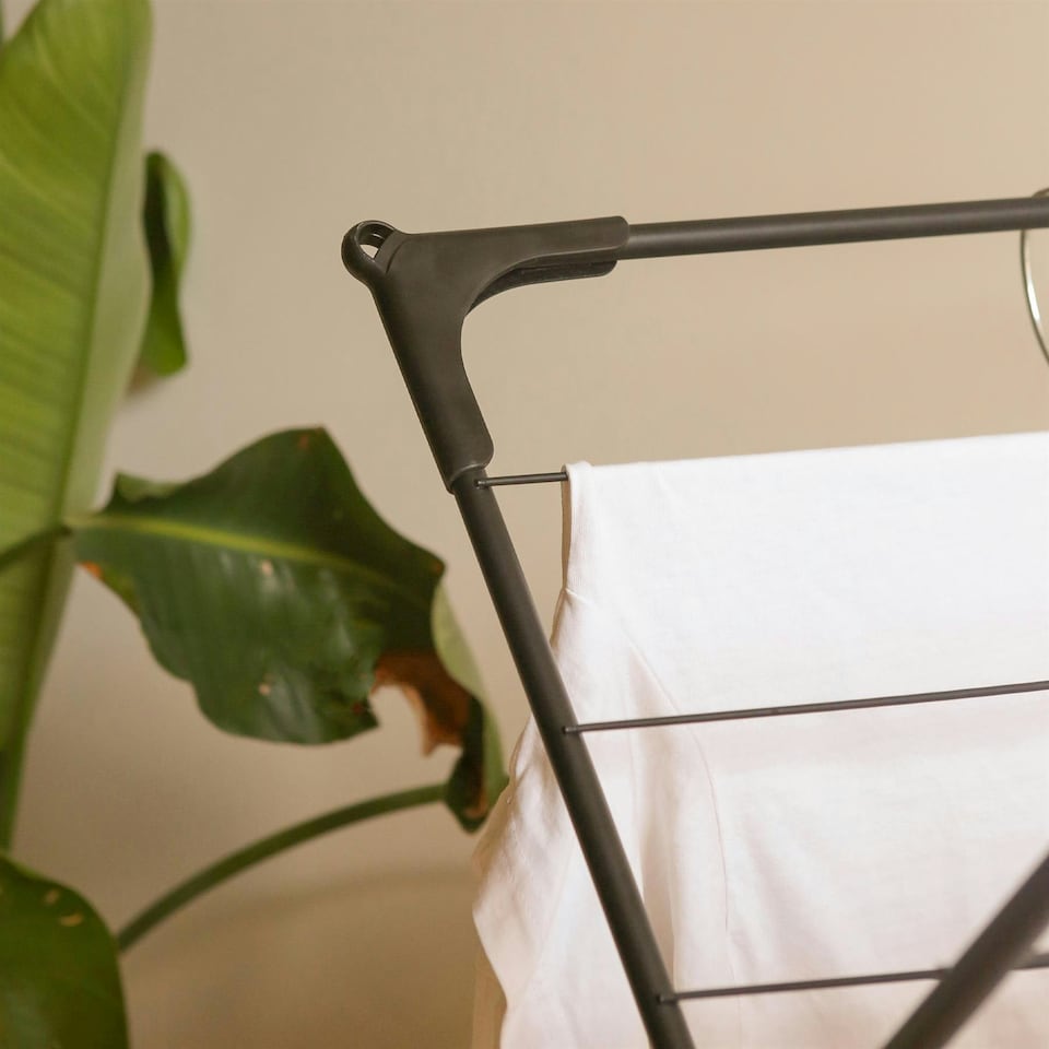 image 1 of Harbour Housewares Foldable Clothes Airer - 3 Tier - Black