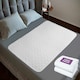 image 2 of Incontinence Bed Pads Non Slip - Extra Heavy Absorbency Washable Bed Sheets, Soft Cotton Waterproof Mattress Protector, Bed Wetting Mats, Double Size Absorbs 2L White | 2 pack | Double