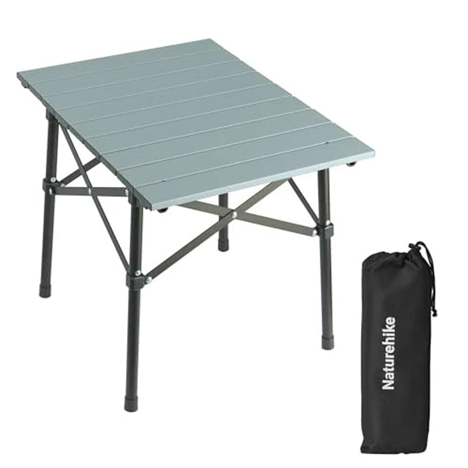image 1 of Portable Folding Table | Silver | Titanium Silver | Large