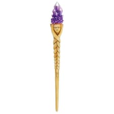 Something Different Crystal Goddess Wand - Gold/Purple - One Size