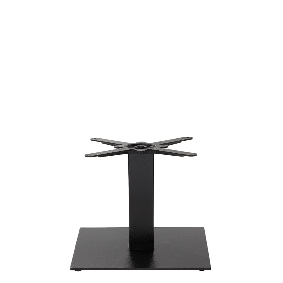 Black Cast Iron Square Table Base - Medium - Coffee Height - 480 Mm Black