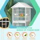 image 5 of PawHut Metal Bird Cage Feeder, for Small and Medium Bird - White