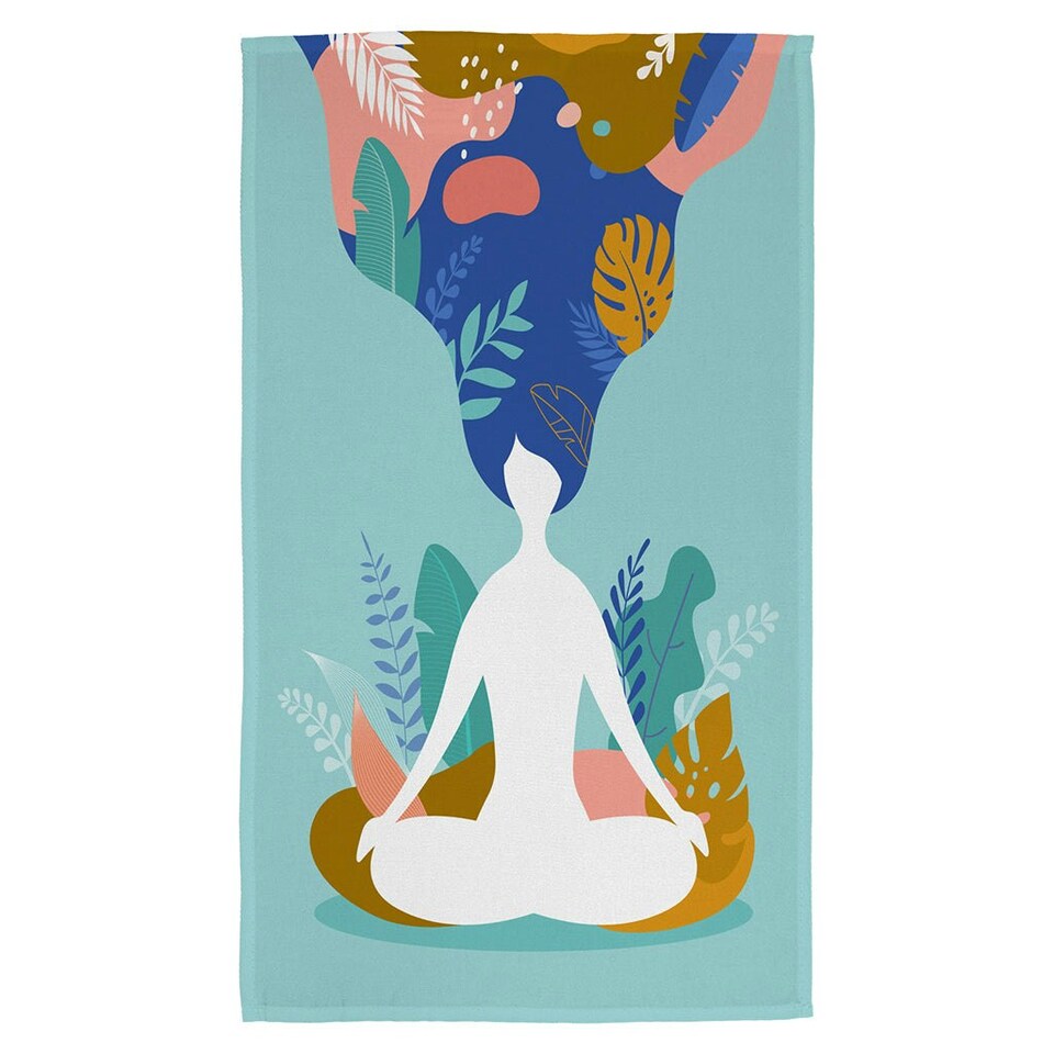 image 1 of mindfulness, meditation and yoga (Kitchen Towel)