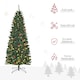 image 4 of HOMCOM 6FT Prelit Pencil Christmas Tree w/ LED Light, Berry, Xmas Decoration